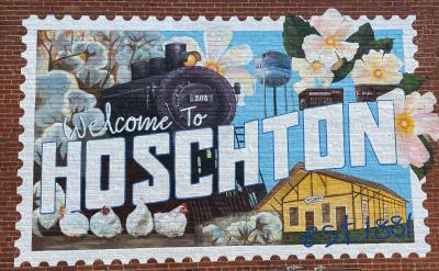 Hoschton Postcard Mural