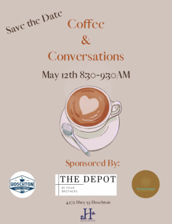 Hoschton Coffee & Conversations- May 12th 8:30AM Hoschton Depot