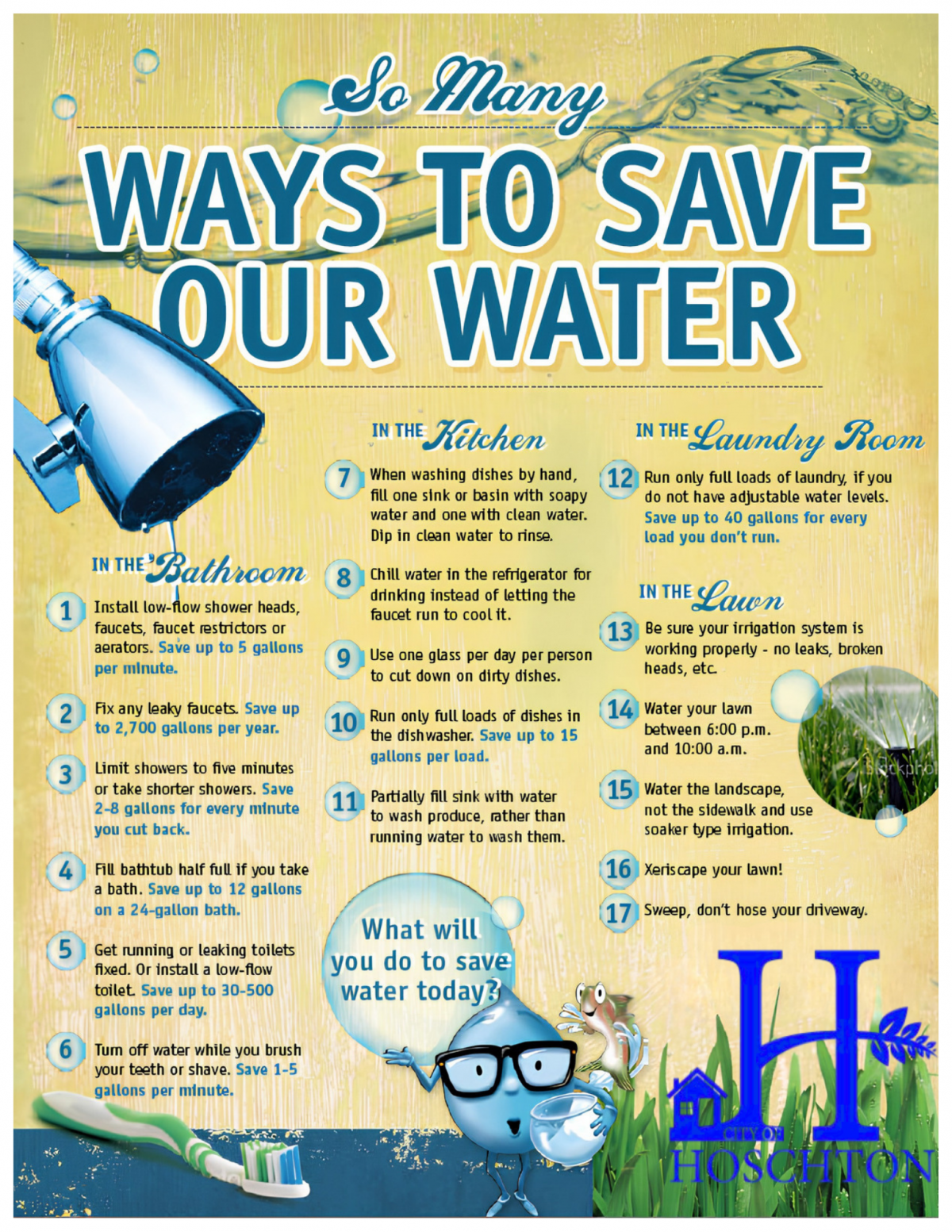 WAYS TO SAVE WATER